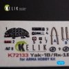 KELIK K72133 Yak-1B - interior 3D decals for Arma Hobby kit 1/72
